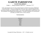 Gaiete Parisienne Orchestra sheet music cover